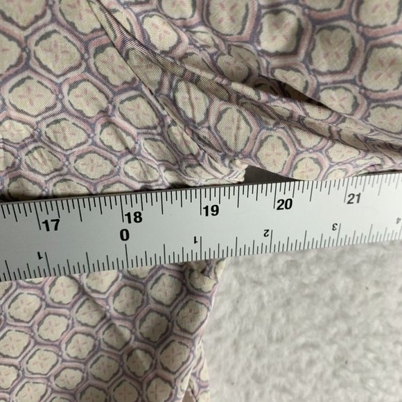 Cynthia‎ Rowley Blouse Women's Medium Geometric V-Neck Long Sleeve 7916 - Picture 4 of 6